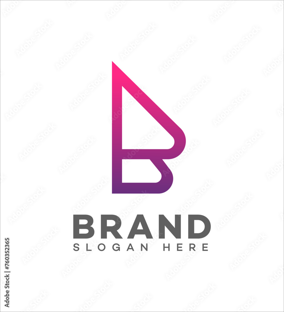 B Letter Logo Icon Brand Identity Sign. B Letter Symbol Template
