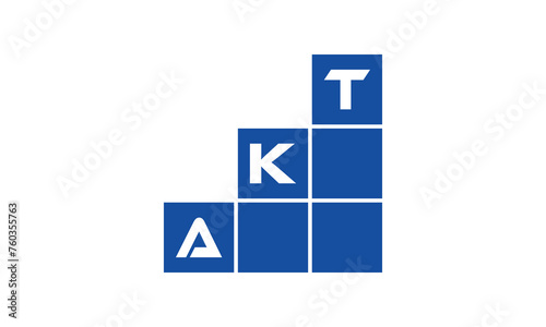 AKT initial letter financial logo design vector template. economics, growth, meter, range, profit, loan, graph, finance, benefits, economic, increase, arrow up, grade, grew up, topper, company, scale