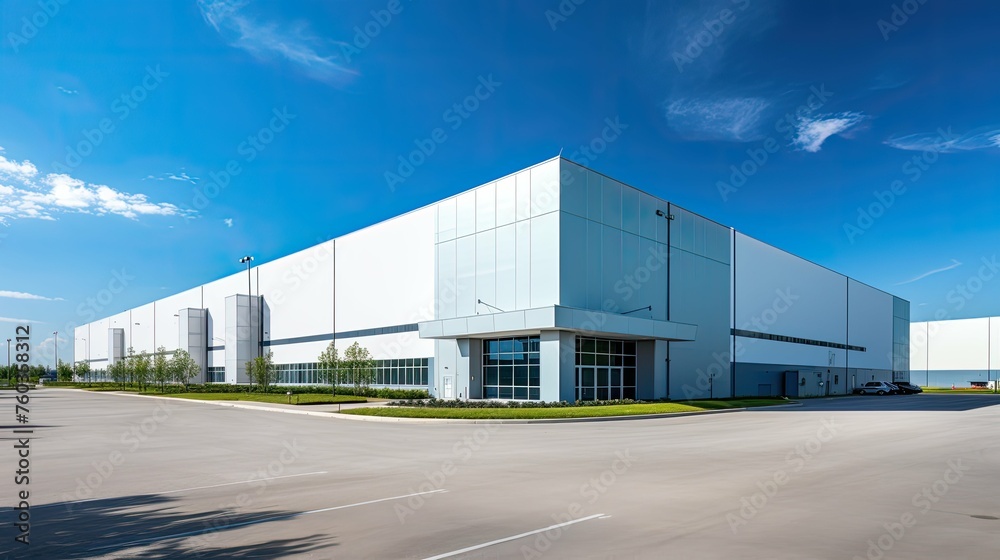 logistics large warehouse building illustration distribution inventory, facility commercial, space capacity logistics large warehouse building