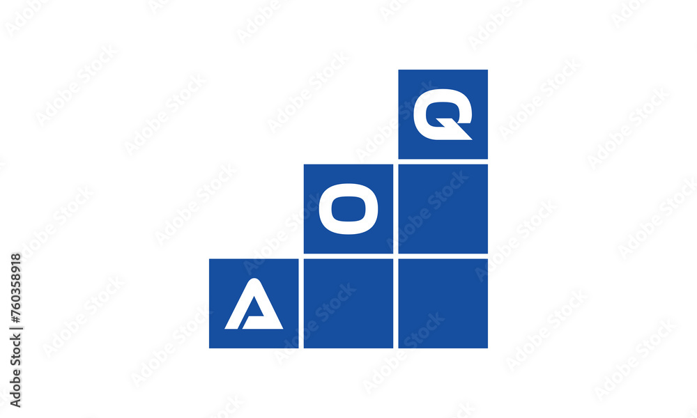 AOQ initial letter financial logo design vector template. economics ...