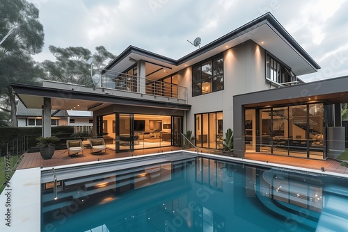 An Australian suburban craftsman house with contemporary elegance