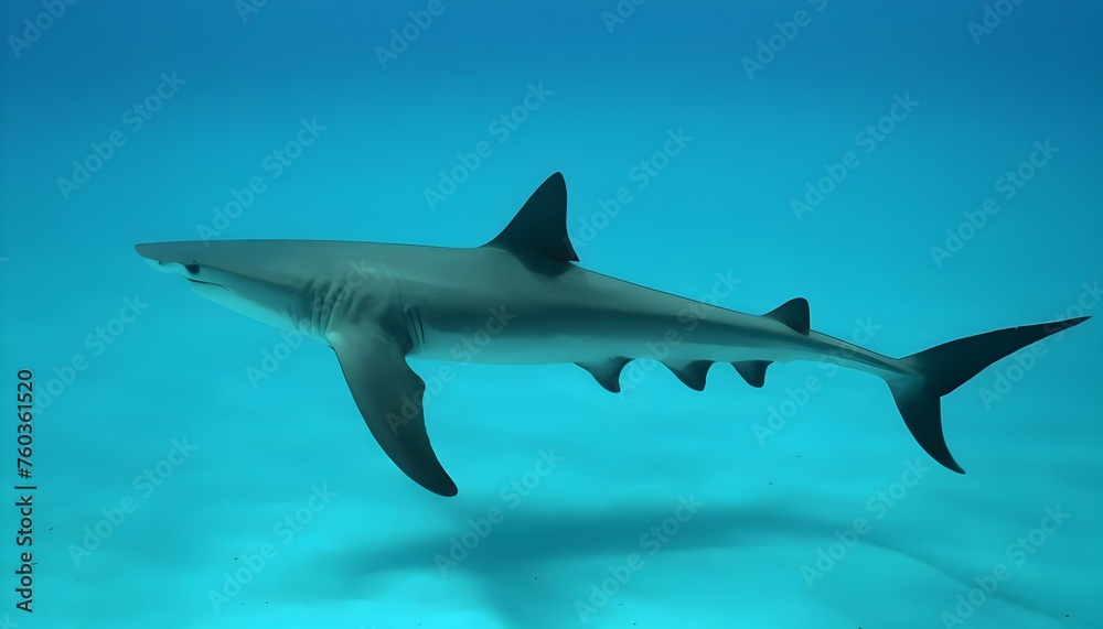 A Hammerhead Shark Swimming In A Spiral Pattern Upscaled 6