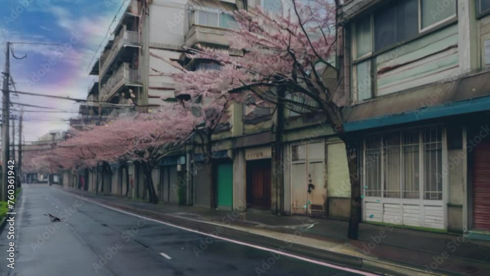 the view of a deserted city in Japan is like a dead city