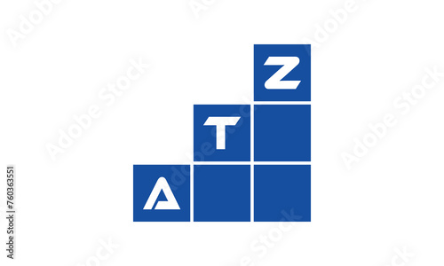 ATZ initial letter financial logo design vector template. economics, growth, meter, range, profit, loan, graph, finance, benefits, economic, increase, arrow up, grade, grew up, topper, company, scale photo