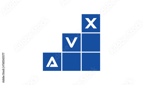 AVX initial letter financial logo design vector template. economics, growth, meter, range, profit, loan, graph, finance, benefits, economic, increase, arrow up, grade, grew up, topper, company, scale