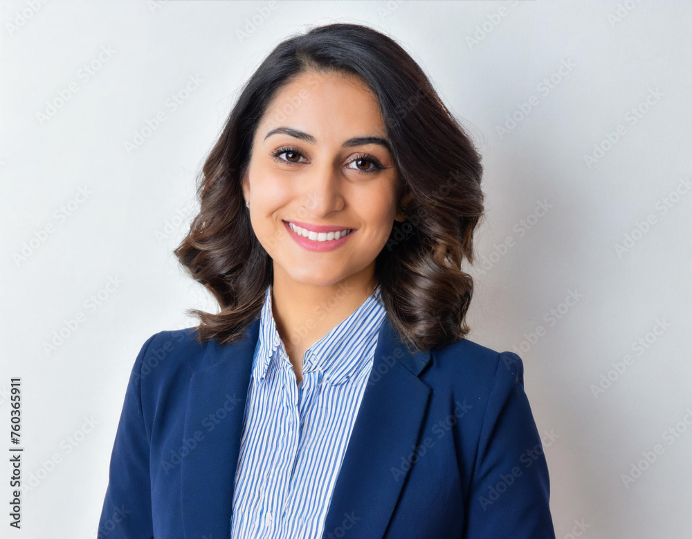 portrait of beautiful young smiling woman middle aged brunette businesswoman on white grey background portrait of beautiful young smiling woman middle aged brunette businesswoman on white grey background