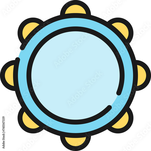 Tambourine line icon