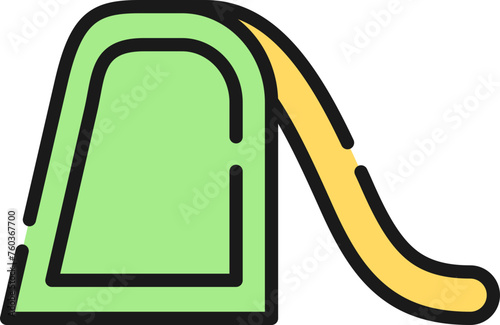 Plastic slide line icon