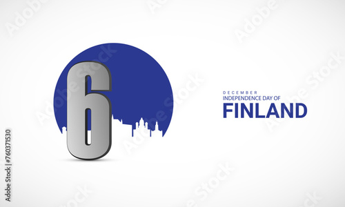 Finland independence day celebration, Waving flag, Finland day vector illustration.