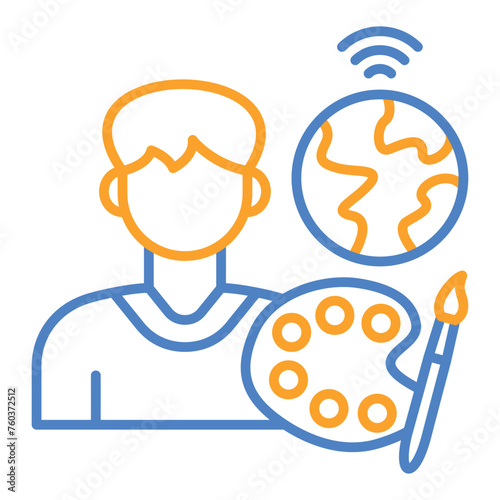 Digital nomad Icon