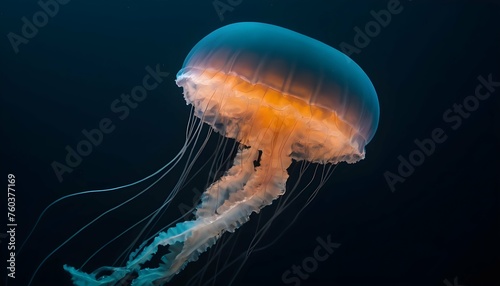 A Jellyfish Pulsating With Bioluminescence © Mahreen