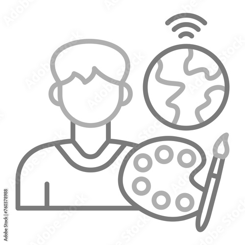 Digital nomad Icon