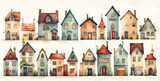 Ausgemalte Miniaturhaus Bilder - Gemalte Haus Zeichnungen im Illustrationsstil