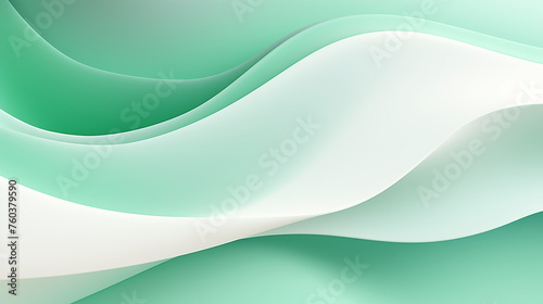 wavy green and white soft color background abstract art background