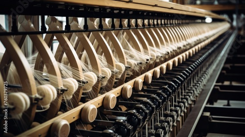 cotton mill textile mill illustration weaving yarn, thread silk, wool production cotton mill textile mill