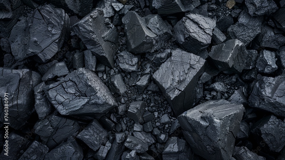 Pile of coal. Black coal texture background. Top view. Pile of coal. Black coal texture background. Top view.