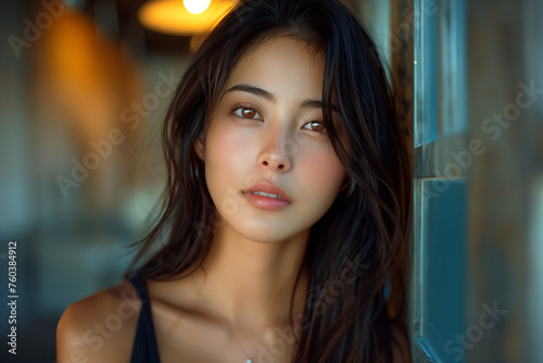 正面を見つめるナチュラルな女性のポートレート Free Download 正面を見つめるナチュラルな女性のポートレート - GFXLoad
