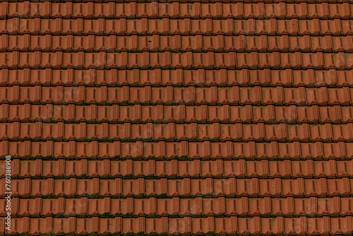 red roof tiles closse up