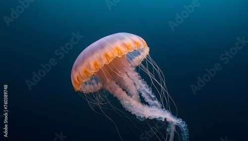 A Jellyfish With Tentacles That Dance With The Cur