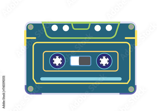 Cassette tape recorder. Media recording devices in the form of audio in ancient times. vintage tape cassette. Modern and Retro design. 