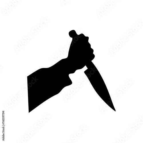 Silhouettes of Killing Knife in Hand