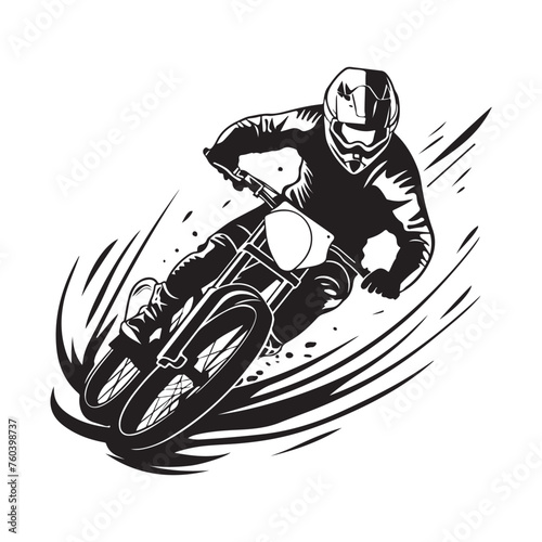 Downhill Bike Images on white isolated background