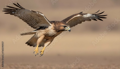 A Hawk With Its Wings Tucked In Diving Towards It © Huda