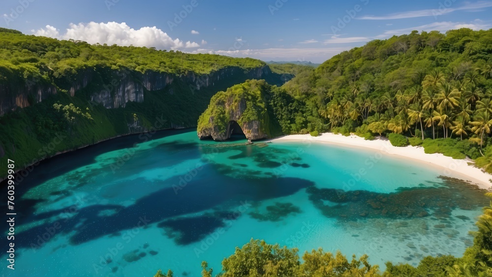 a view of the blue sea with a touch of nature that is beautiful like heaven a view of the blue sea with a touch of nature that is beautiful like heaven