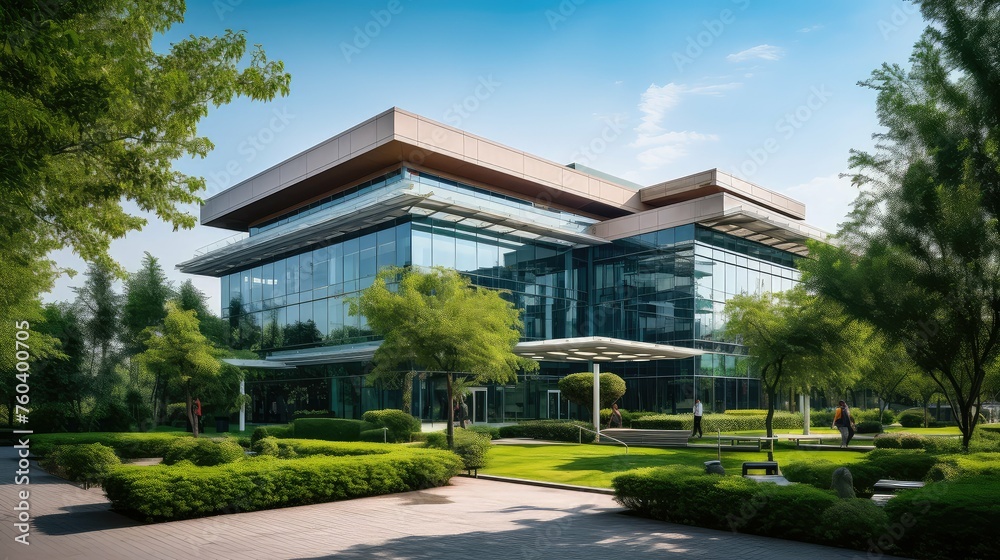 workspace corporate office building illustration modern design, architecture workplace, structure headquarters workspace corporate office building