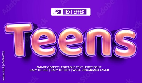 Teens Text Style Effect
