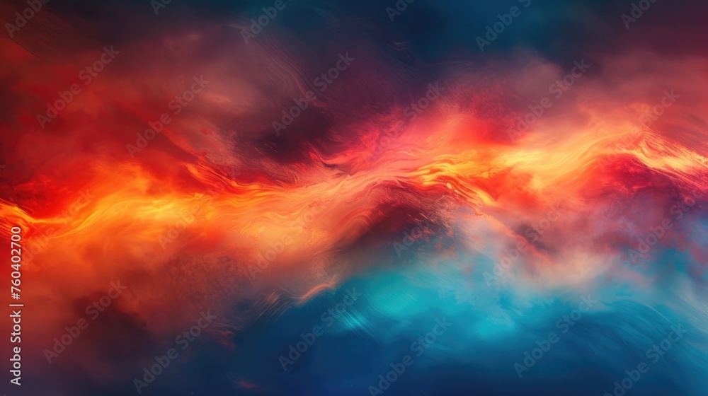 Abstract Artistic Background with Vivid Red and Blue Color Blends