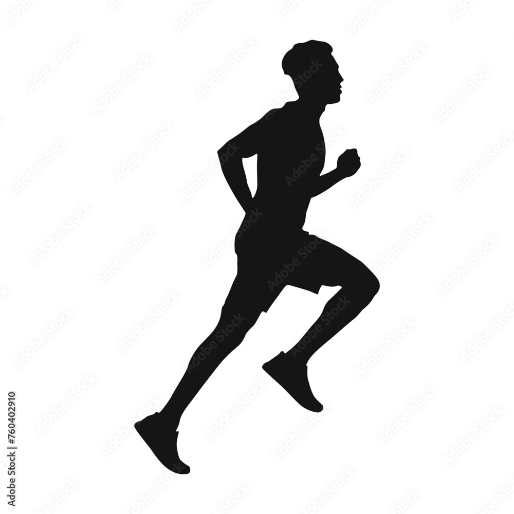 Man Running Silhouette Man Running Silhouette