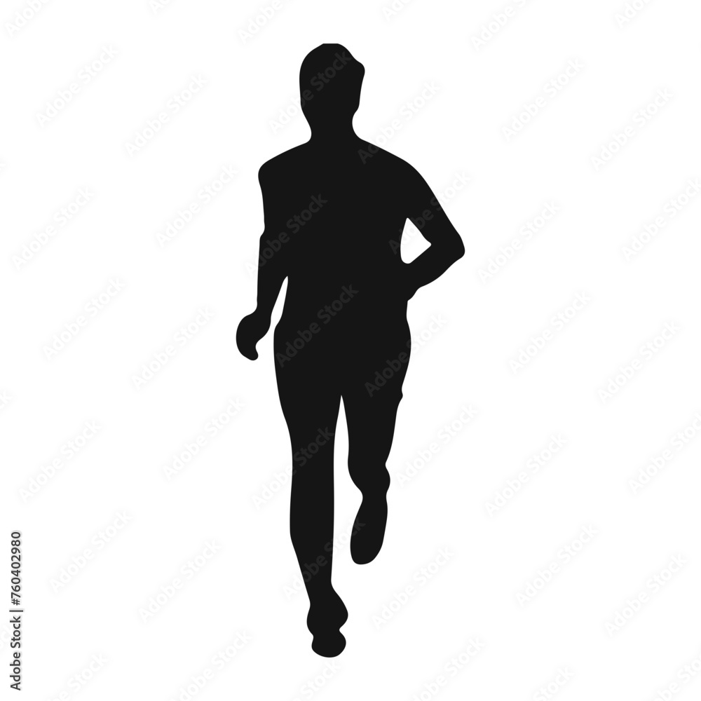 Obraz premium Man Running Silhouette