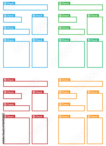 「Check」の見出し付き テロップベースのセット