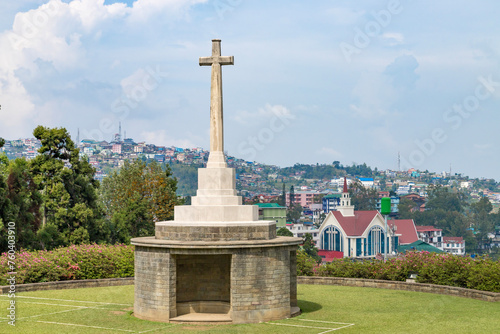 View of the kohima war cemetery in nagaland  India.