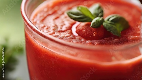 tomato juice in a glass © alvian