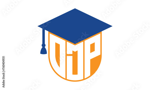 ODP initial letter academic logo design vector template. monogram, abstract, school, college, university, graduation, symbol, shield, model, institute, educational, coaching canter, tech, sign, badge photo