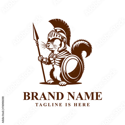 Squirrel Spartan logo: Unites agility and strength, blending the nimbleness of a squirrel with the resilience of a Spartan, symbolizing adaptability and tenacity.