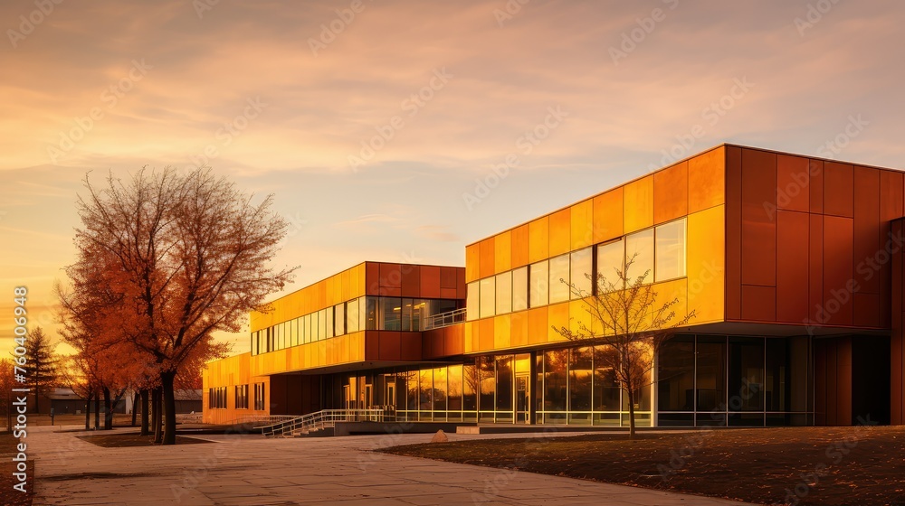 blue sky school building illustration education learning, architecture windows, teachers classroom blue sky school building