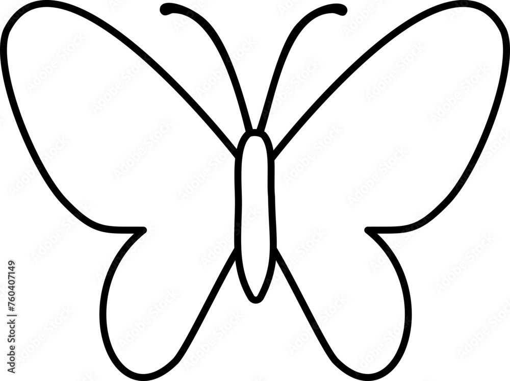 butterfly Black outline vector