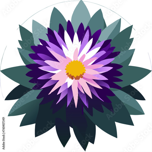 The aster flower, a beautiful bloom with vibrant colors, stands tall amidst lush greenery, creating a captivating sight.