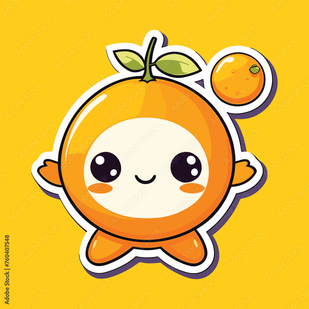 Obraz premium cute orange vector cartoon art design