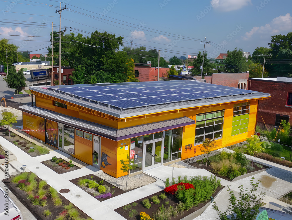 Community Center Hosting Events Powered by Solar Energy