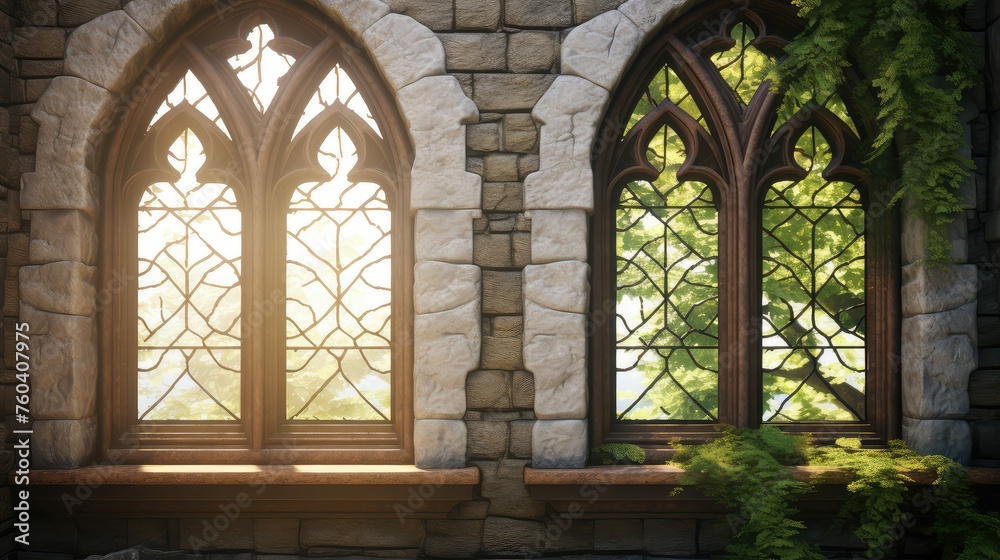 arches window church building illustration stone gothic, cathedral spire, historic ornate arches window church building