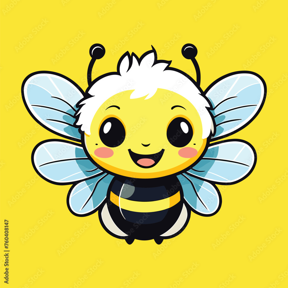 Obraz premium cute mascot bee character for branding