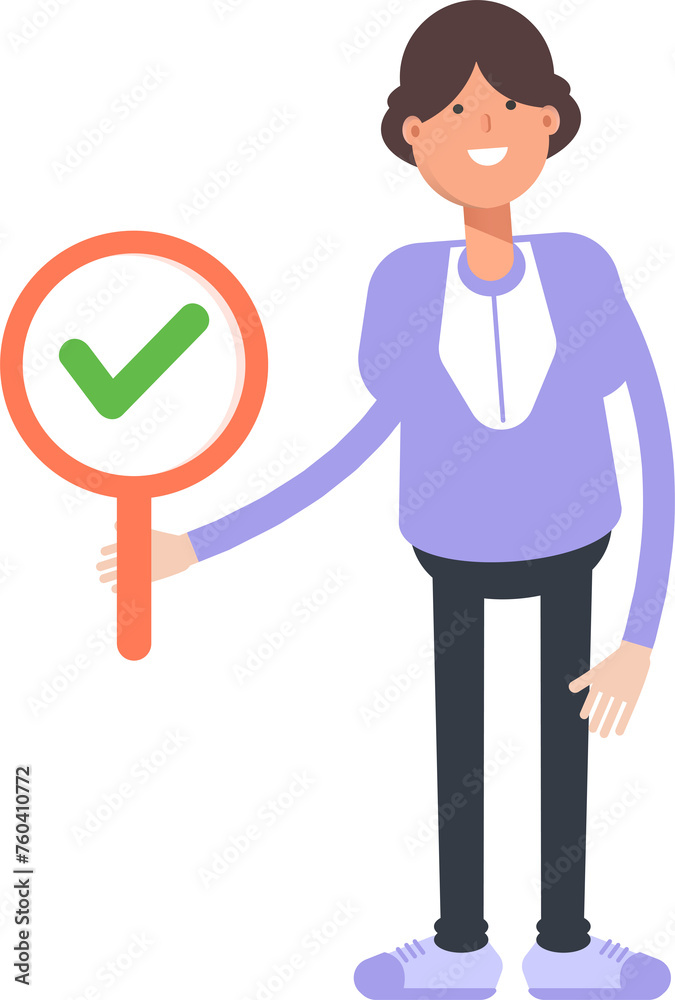 Woman Character Showing Check Mark
Woman Character Showing Check Mark