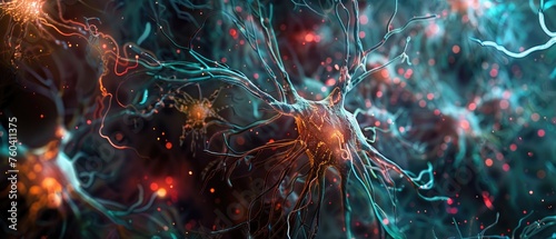 The intricate network of neurons illustrated to depict the complexity of the human brain