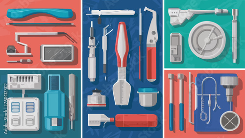 Flatlay knolling graphic resources various design photo