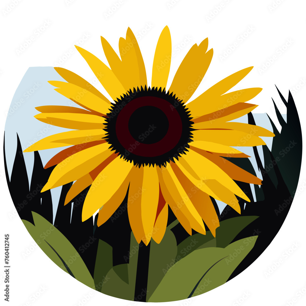 Obraz premium A beautiful coneflower sways gracefully in the summer breeze.