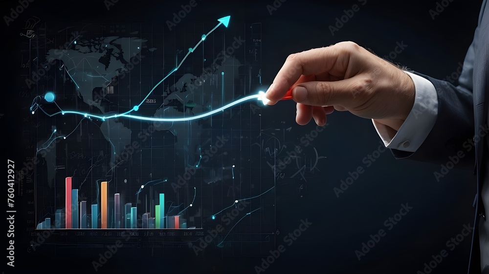 Data transfer and cloud service concept with man finger on virtual touch screen with glowing digital cloud symbol and arrows in frame on dark technical backdrop; virtual reality concept with man rear Data transfer and cloud service concept with man finger on virtual touch screen with glowing digital cloud symbol and arrows in frame on dark technical backdrop; virtual reality concept with man rear